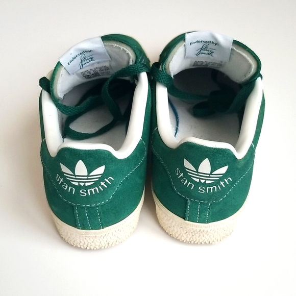 Green Adidas Stan Smith sneakers for big boy, size 4.5; - Picture 3 of 6